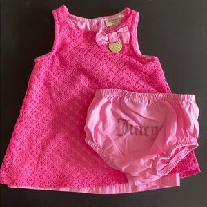 ✨Juicy Couture Baby girl dress and bloomers 6/9 M✨